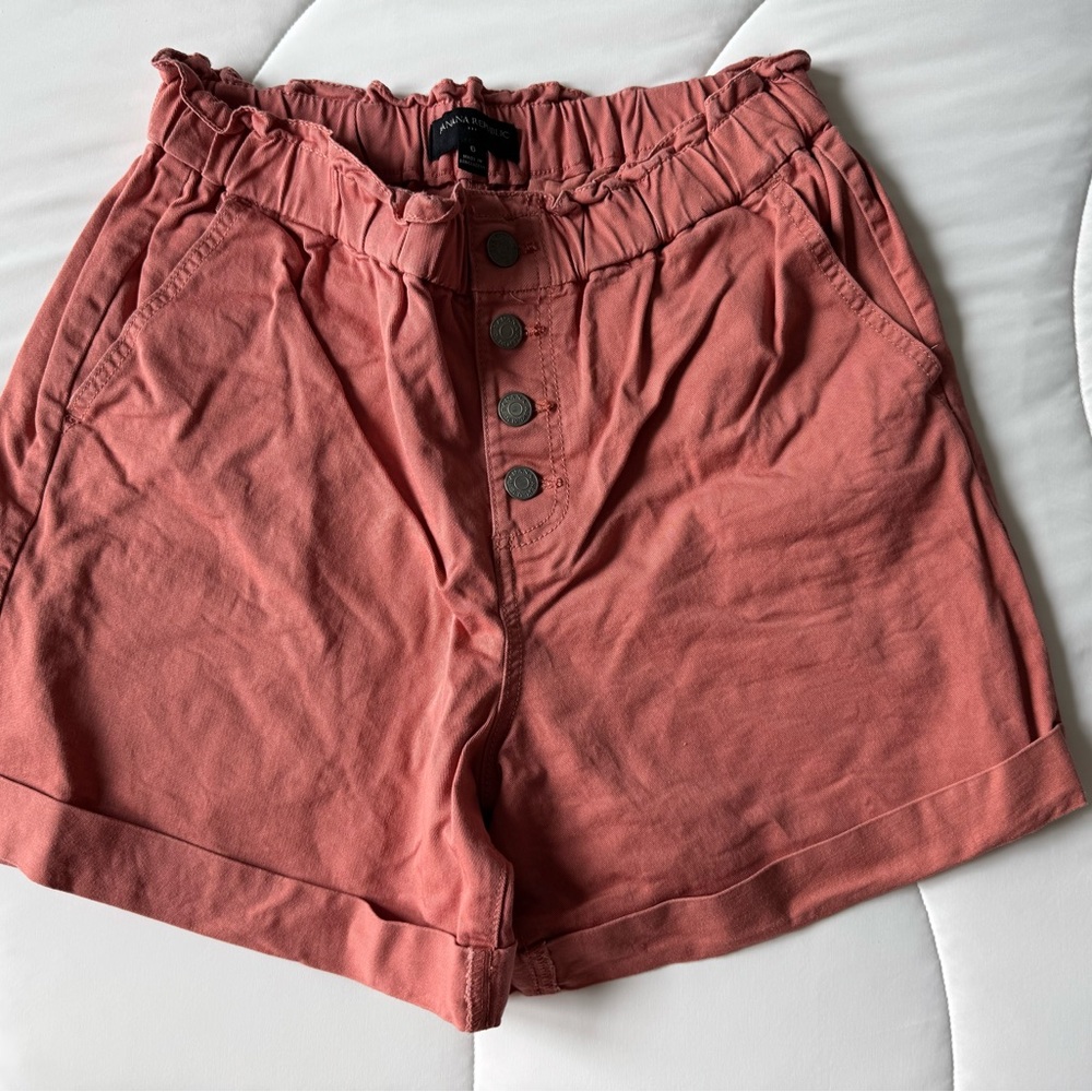 Banana Republic Coral High Waist Shorts